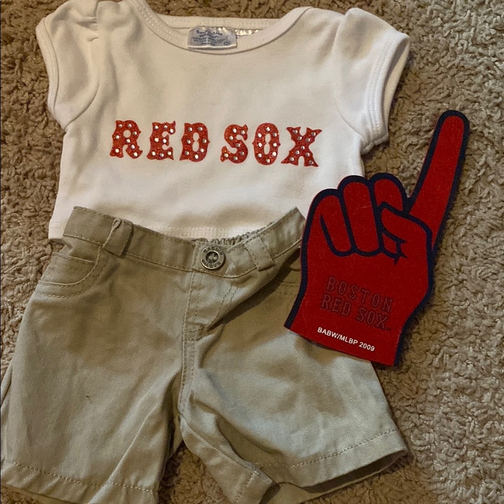 Boston Red Sox Build a Bear Outfit with Foam Finger
